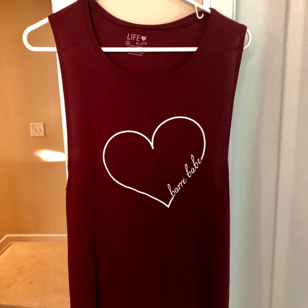 Beautiful burgundy barre tank!